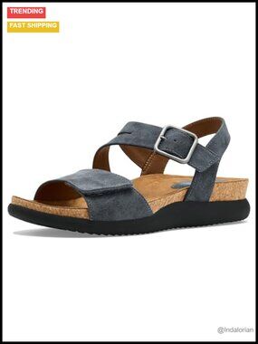 Wedge Sandal Faux Leather Adjustable Ankle Strap Open Toe Comfort